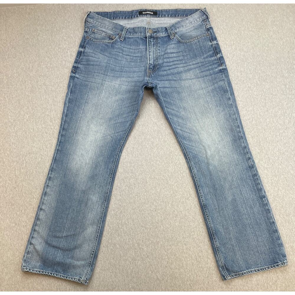 Express Jeans Mens 38x32 Blue 100% Cotton Original Classic Bootcut